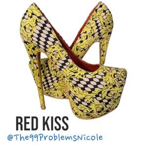 Red Kiss Yellow Taxi Pumps